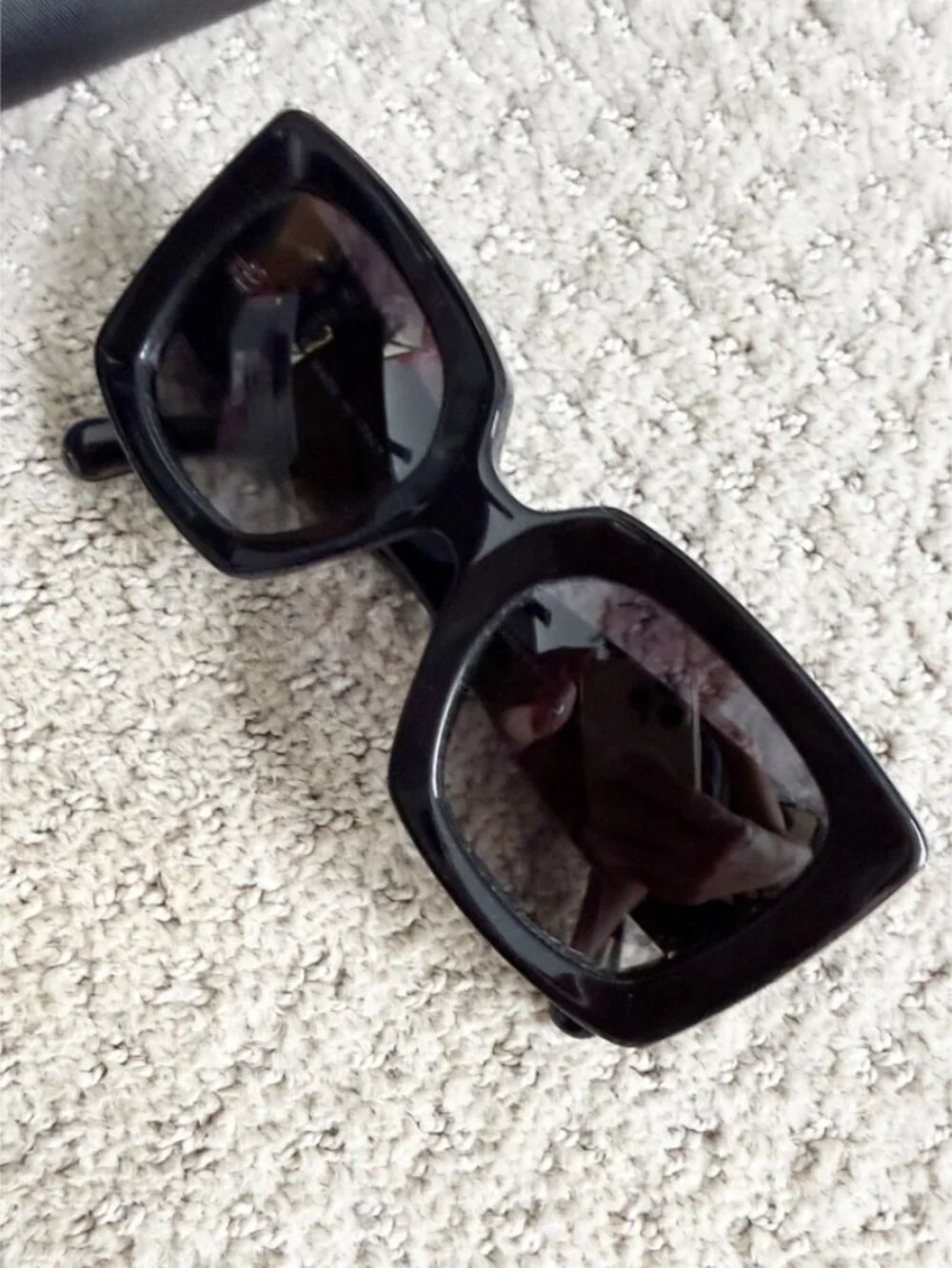 CHANEL Black Oversized Rectangle Sunglasses w/ Orig. Packaging Celeb Style